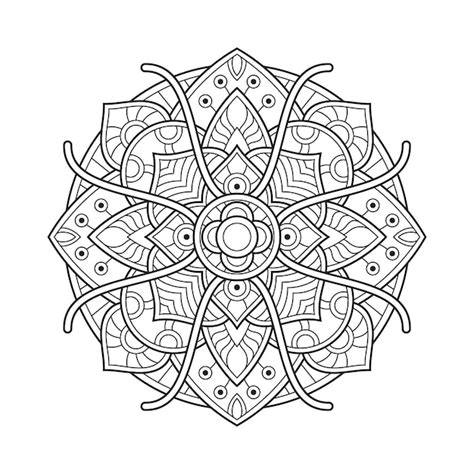 Premium Vector Mandala Arabesque Coloring Page Book Illustration