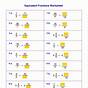 Equivalent Fractions With Models Worksheets
