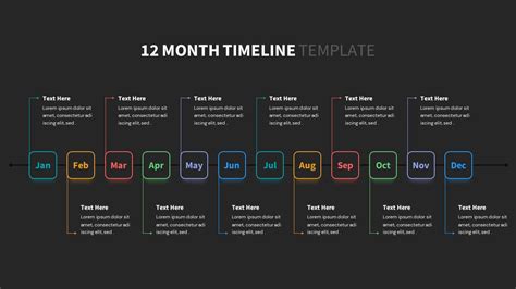 12 Month Timeline Powerpoint Template Slidebazaar