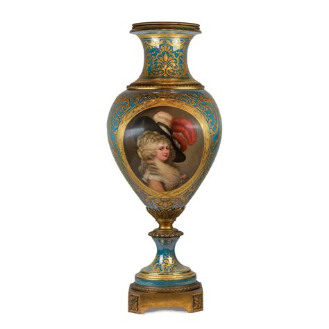 A Fine Quality Gilt Bronze Mounted Royal Vienna Porcelain Portrait Vase