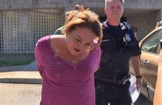 arrested woman ins break car