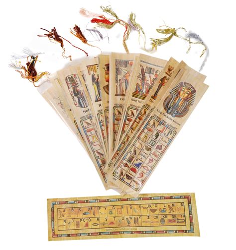 Egyptian Papyrus Paper Set Of 10 Bookmarks Book Marks History Educatio