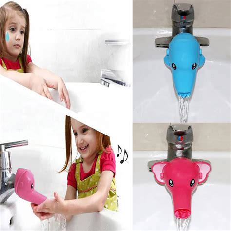 Happy Fun Animals Faucet Extender Baby Children Tubs Kids Hand Wash