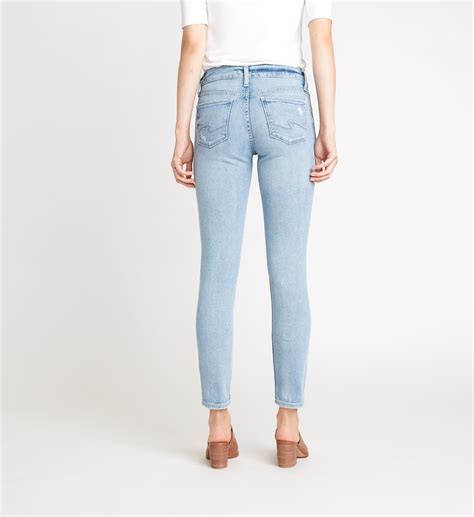 Suki Mid Rise Skinny Jeans Silver Jeans Us
