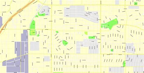 Albuquerque New Mexico Us Pdf Printable Map Exact Vector City Plan Map