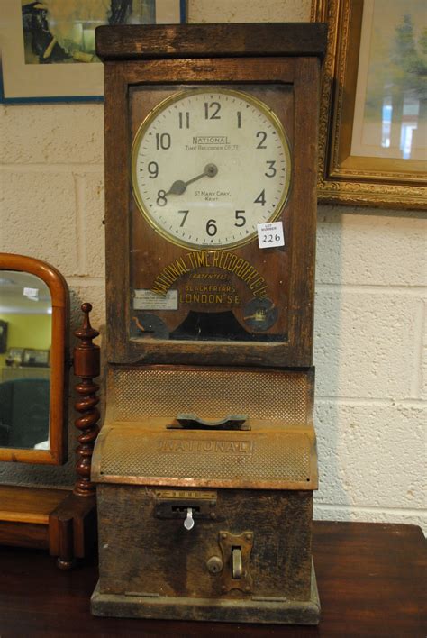 National Time Recorder Co Ltd Antique Clocking In Machine