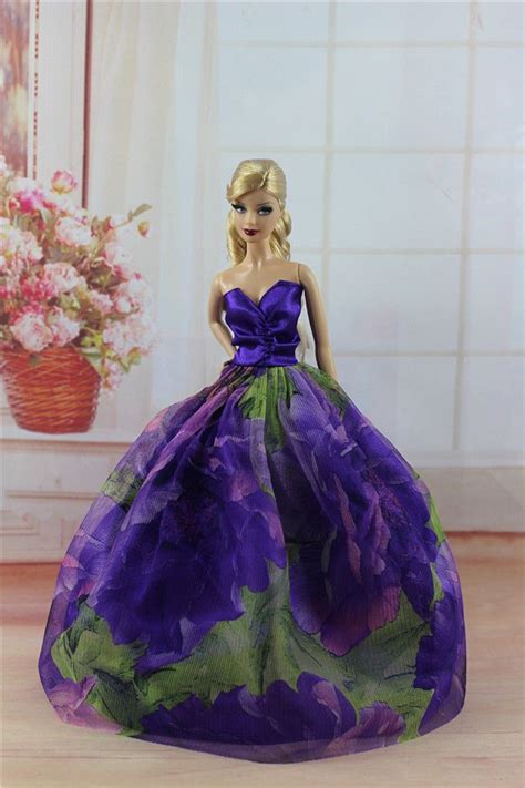 Purple Fashion Princess Party Dress Clothesgown For Barbie Doll Y90