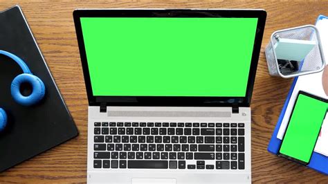 Green Screen Laptop And Smartphone Stock Video Motion