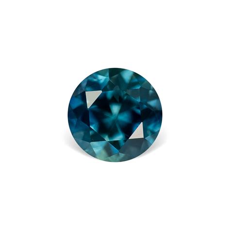 Blue Green Sapphire Round 072ct Americut Gems
