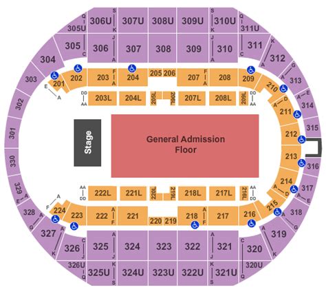 Von Braun Center Arena Seating Chart And Map Huntsville