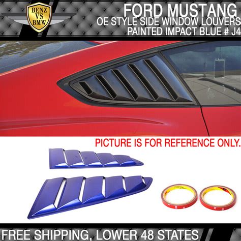 For 15 23 Ford Mustang Oe Style Paint J4 Impact Blue Side Window