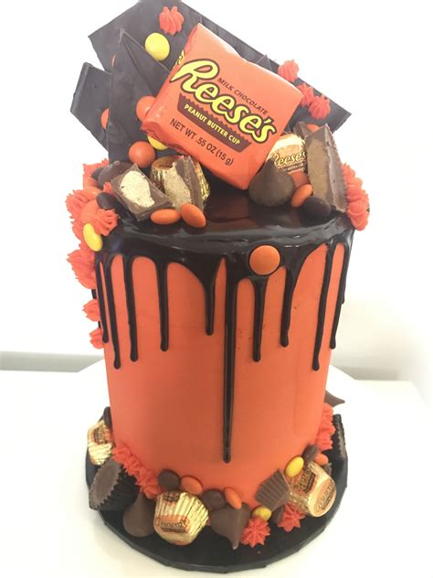 Reeses Peanut Butter Drip Cake ️ Peanut Butter Birthday Cake Candy