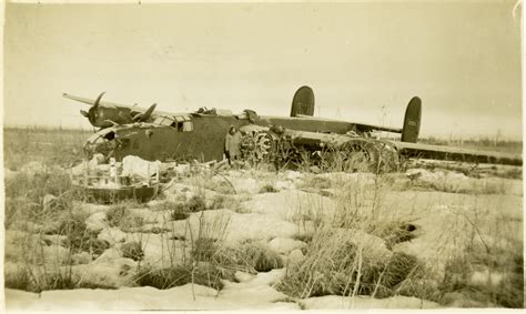 B 24 Bomber Crashed Landed By Major Palmor May 18 C 1943 The