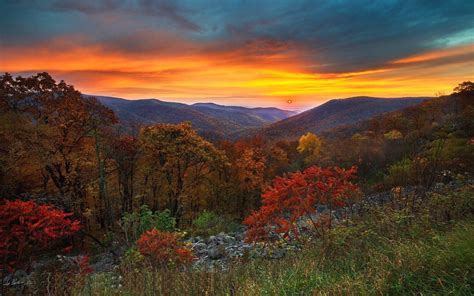 Sunset Over Autumn Mountains Image Id 31009 Image Abyss