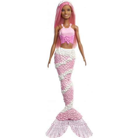 barbie dreamtopia mermaid doll with long pink hair
