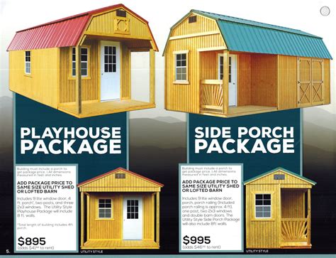 Old Hickory 5 Playhouse Side Porch Package Old Hickory Sheds Shed
