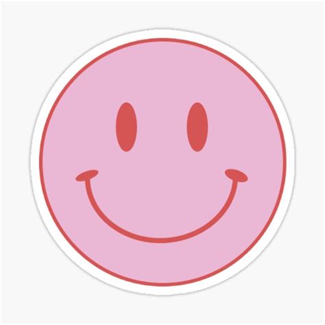 Paper And Party Supplies Stickers Labels And Tags Pink Smiley Face Sticker