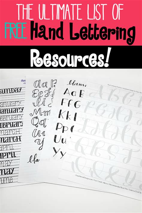 The Ultimate List of Free Hand Lettering Resources - Sublime Reflection
