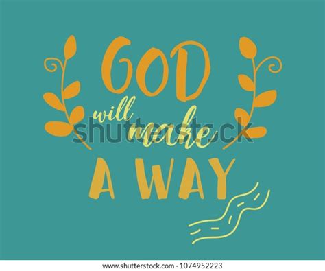 Christian Lettering God Will Make Way Stock Vector Royalty Free