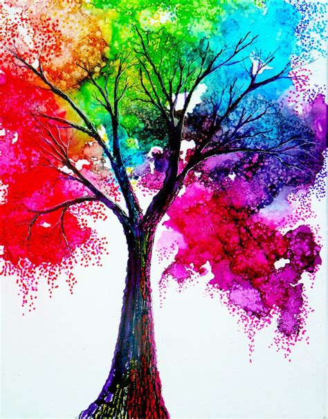 Rainbow Tree Painting Art Diy Art Amour Art Génial Rainbow Tree