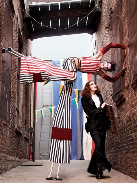 Circus Beauty ~ Italian Vogue Chicaboom Fashion Karen Elson Steven Meisel Circus Fashion