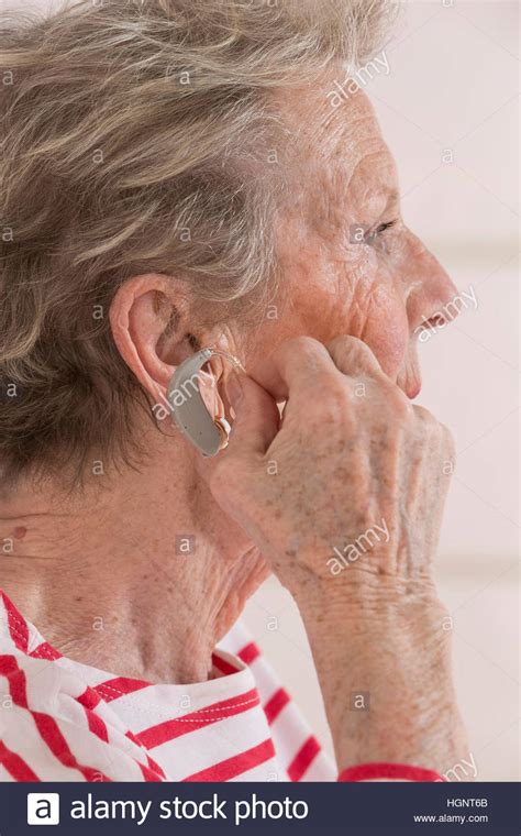 Hearing Aid Old Woman Hi Res Stock Photography And Images Alamy