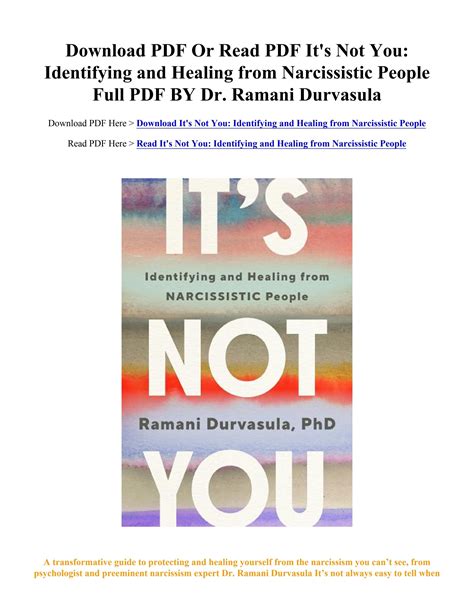 (PDF) Download It's Not You: Identifying and Healing from Narcissistic