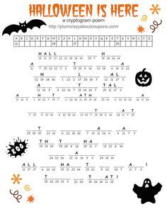 This really makes for a fun practice sheet for students. Halloween cryptograms | EDUCATION/HOME SCHOOLING ...