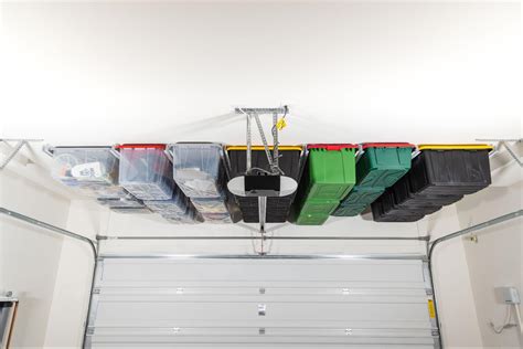 E Z Glide Tote Slide Pro Overhead Garage Storage System E Z Storage