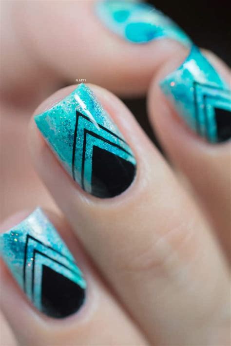 impressive teal nail art designs   sheideas