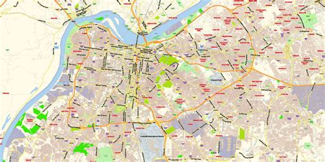 From the (draft kuala lumpur city plan 2020, 2018), it is referred to the urban growth from the centre but the current situation on physical site. Louisville Kentucky US PDF Map Vector Exact City Plan Low ...