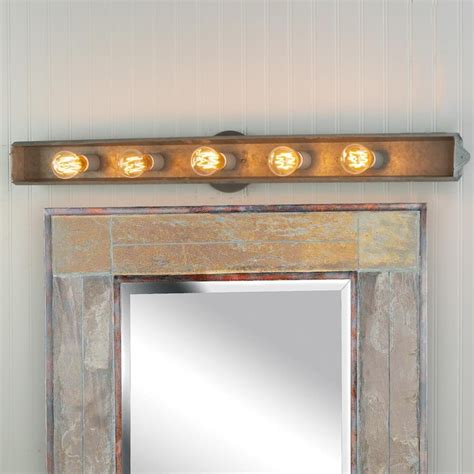 Along with kitchens, bathrooms offer some of the best return on dollars invested in a renovation. Galvanized Rustic Vanity Light - Bathroom Vanity Lighting ...