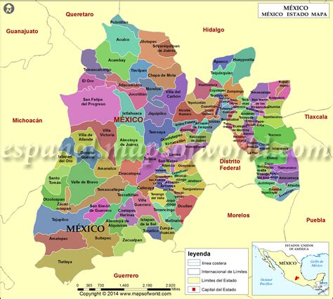 Mapa Del Estado De Mexico Mapa De Estado De Mexico