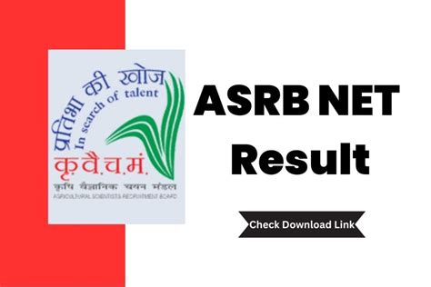 Asrb Net Result 2023 Out Smssto Cut Off Marks Merit List