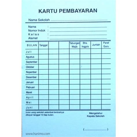 Download Contoh Kartu Iuran Bulanan Contoh Iuran Bulanan Rt Fill Online Printable Fillable