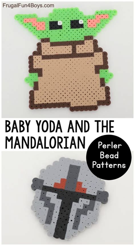 Baby Yoda And Mandalorian Perler Bead Patterns Frugal Fun For Boys