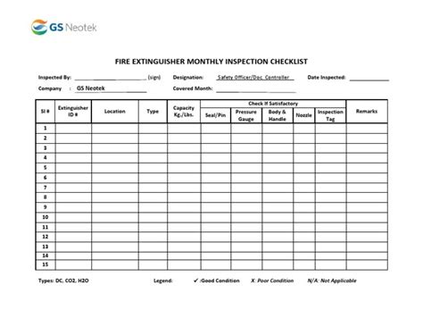 If it's been a while since you've inspected yours, follow this guide to tell if it's in working order. Fire Extinguisher Inspection Log Printable - Fire ...