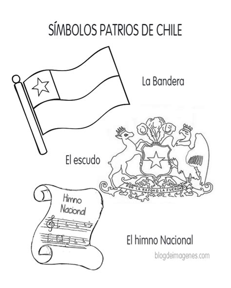 Simbolos Patrios Escudo De Chile Para Colorear Kulturaupice