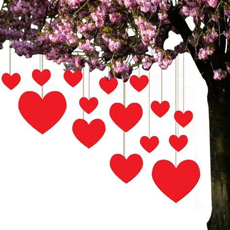 Hanging Hearts 14pc Valentine Yard Art Valentine Decor Etsy