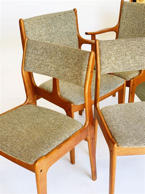 Vintage Mid Century Teak Scandinavian Dining Chairs Mcm Dining Chairs