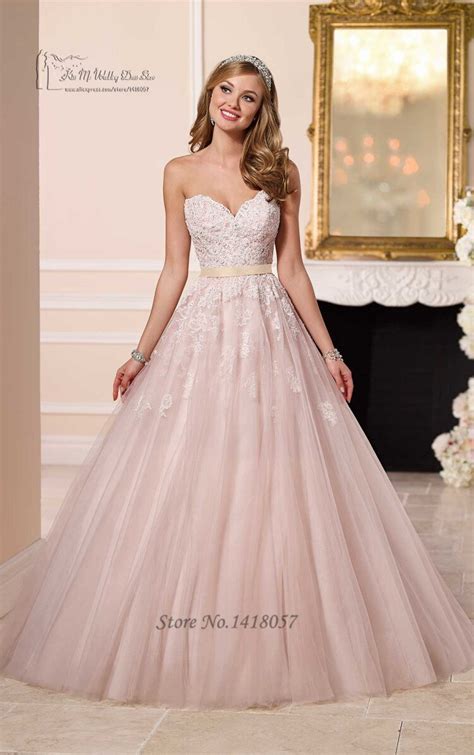 Buy Princess Blush Pink Wedding Dresses Lace