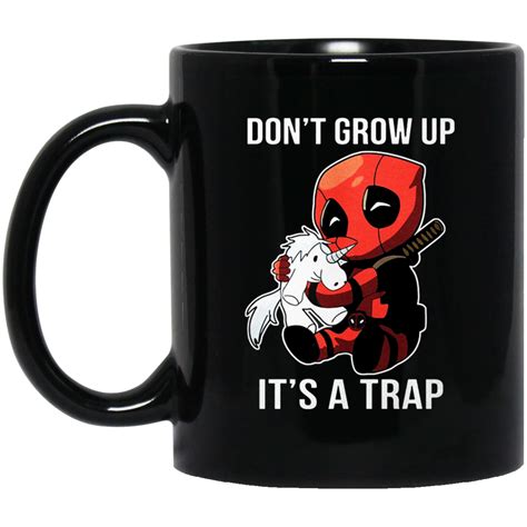 Deadpool Don't Grow Up It's A Trap Mug | Mugs, Deadpool logo, Deadpool funny memes