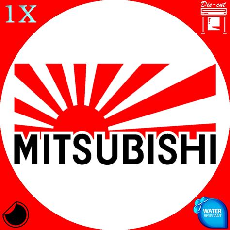 1x Sticker Mitsubishi Japan Vinyl Die Cut Dual Colors Jdm