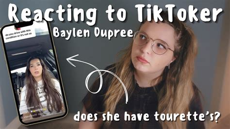 Girl With Real Tourettes Reacts To TikToker Baylen Dupree YouTube