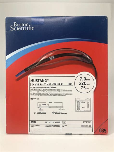 New Boston Scientific 3917107027 Mustang Over The Wire Pta Balloon