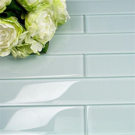 Ivy Hill Tile Contempo Vista Polished Seafoam Green Glass Subway Wall
