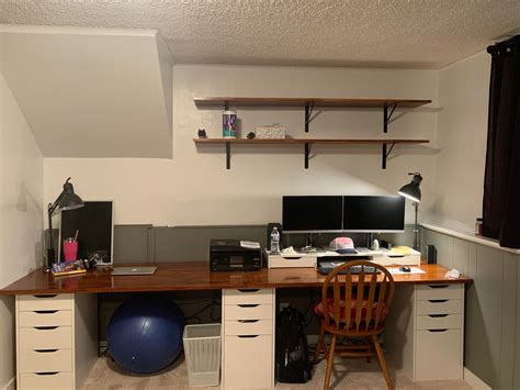 Ikea Hack That Looks Kinda Like A Built In Desk Unit 3 White Alex