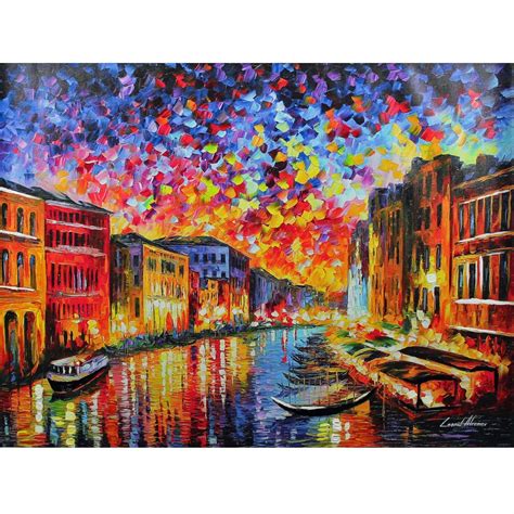 Venice Canal Painting By Leonid Afremov My Xxx Hot Girl