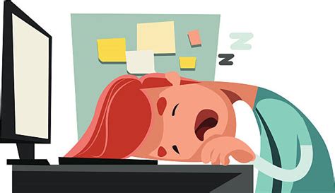 Royalty Free Sleeping Student At Desk Clip Art Vector Images