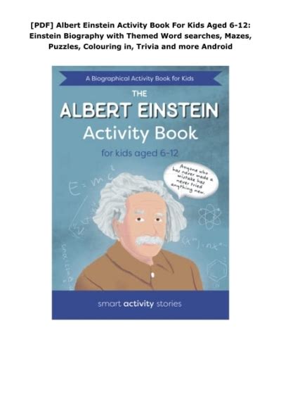Pdf Albert Einstein Activity Book For Kids Aged 6 12 Einstein